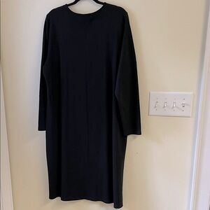 Lane Bryant Classic Black Long Sleeve Sweater Dress - Size 18/20 - Midi Length